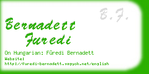 bernadett furedi business card