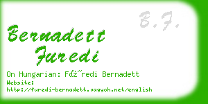 bernadett furedi business card